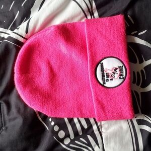 Hot pink skater beanie